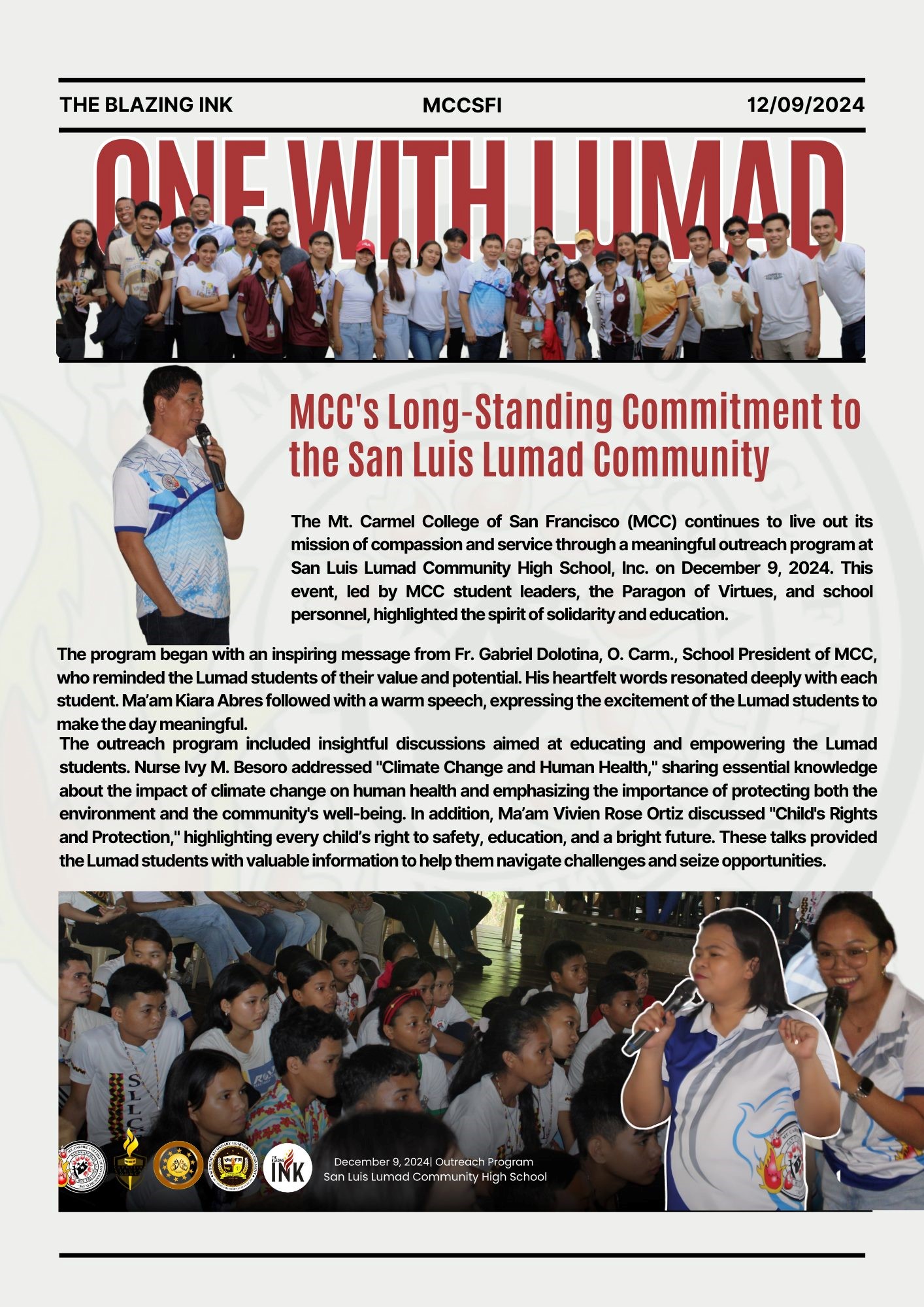 One With Lumad Outreach Program