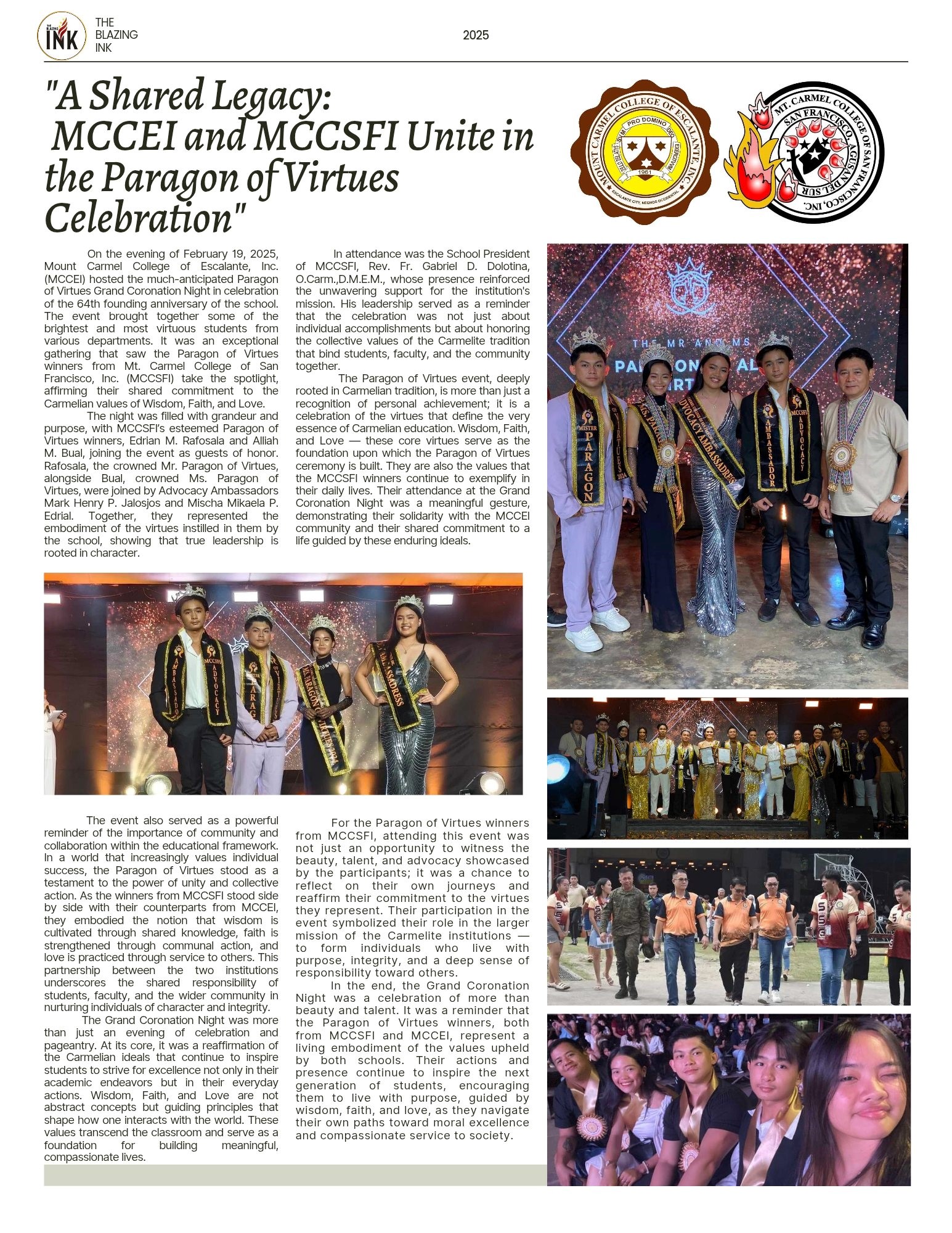 Paragon of Virtues Celebration